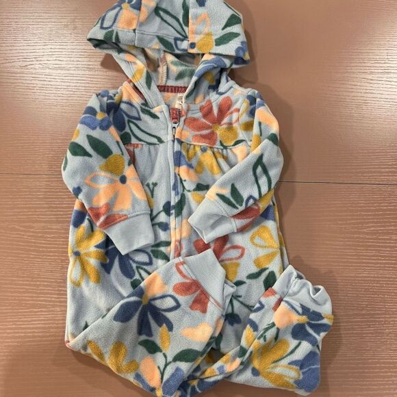 Carters Fleece Floral Outfit - Picture 1 of 4